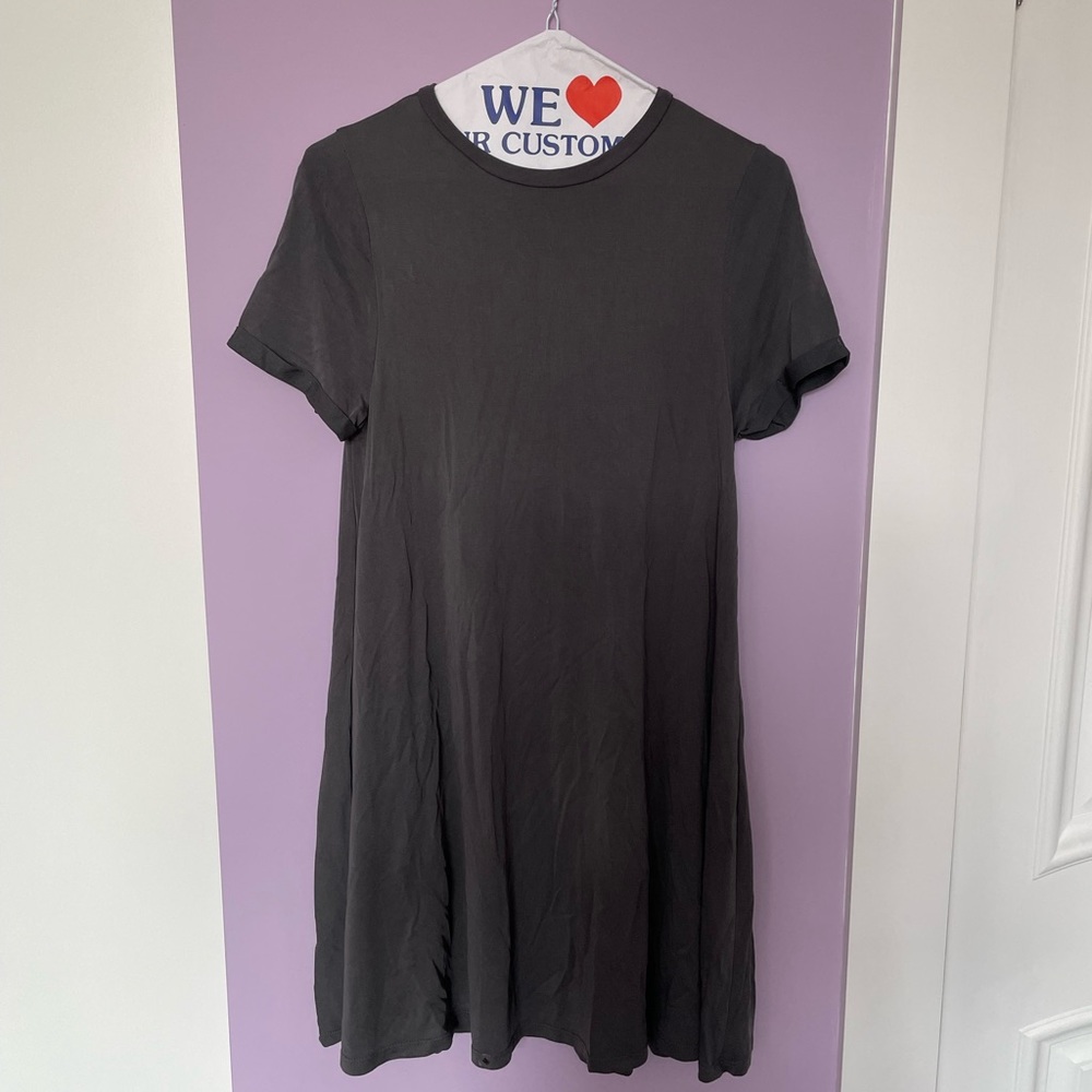 Dark grey t-shirt dress